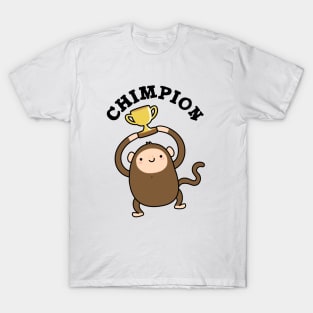 Chimpion Cute Champion Chimpanzee Pun T-Shirt